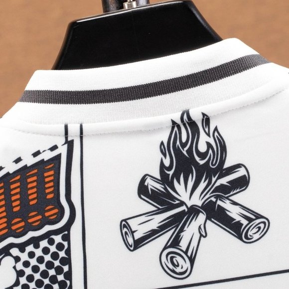 White Mens Bomber Jacket - Picture 7 of 8